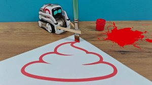 Что если роботу Cozmo дать кисточку и краску для рисования