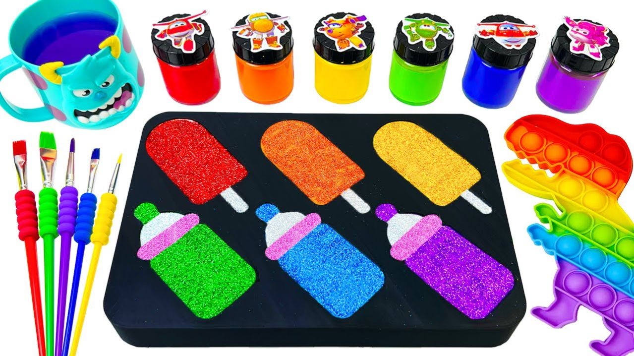 ИГРАЕМ В СЛАЙМЫ ЗАЛИВАЕМ МОРОЖЕНОЕ И БУТЫЛОЧКИ И ВИДЕО ДЛЯ ДЕТЕЙ ДЕТСКИЙ КАНАЛ ИГРАЛКИ-ЗАЛИПАЛКИ