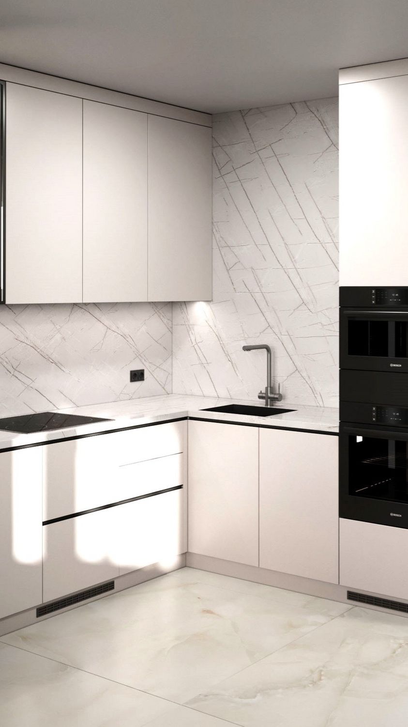 Ярослава современная прихожая совмещенная с кухней на заказ в Москве Владимире Иваново