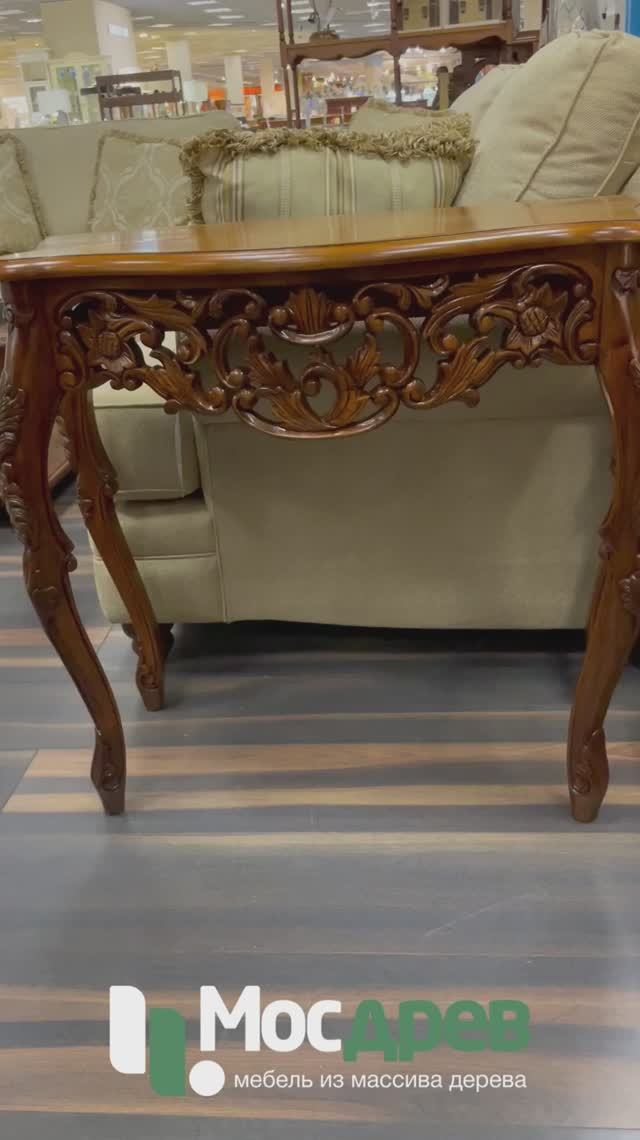 Консоль деревянная резная МИГ236 из красного дерева от фабрики Satin Furniture (Индонезия)