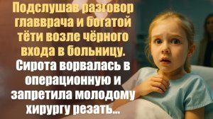 Истории из реальной жизни.  Подслушав разговор главврача и богатой тёти возле чёрного входа