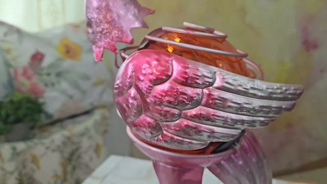 Садовый светильник на солнечной батарее Solar СОЛНЕЧНЫЙ ФЛАМИНГО металл 34 см 557105450-1