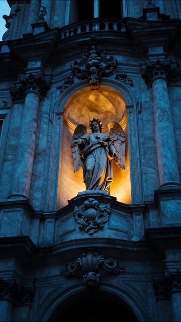 Свет ангела: завораживающая архитектура архитектура статуя искусство