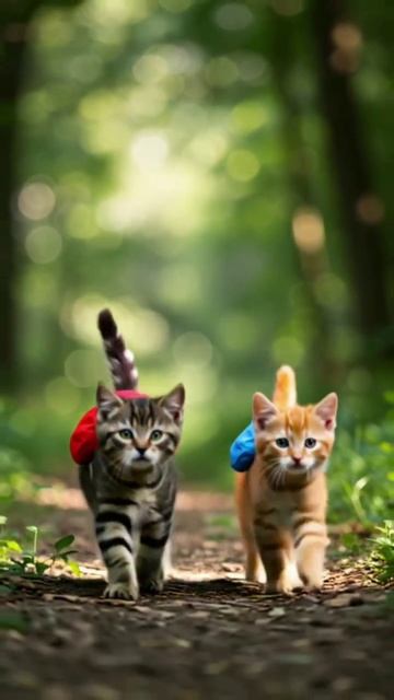 Котята - путешественники😻Милота... #котики #мультики