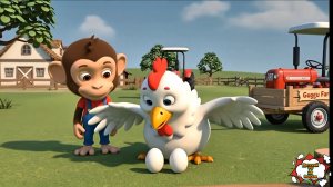 Курица потеряла яйца 😱 Обезьянка спешит на помощь! Мультик для детей