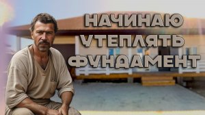 Начинаю утеплять фундамент.