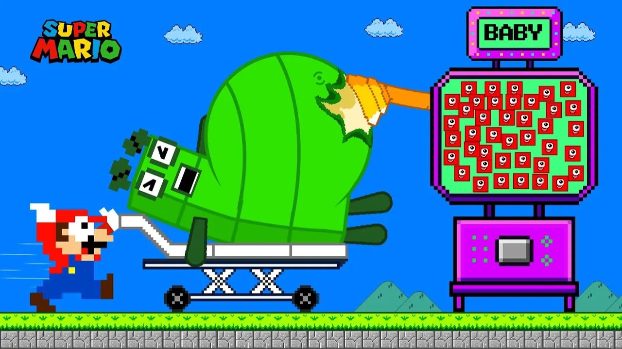  РОДЫ В ЛАБИРИНТЕ? Марио везёт гигантское беременное число в больницу