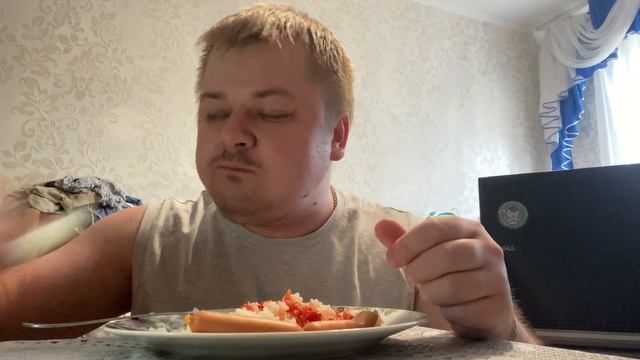Мукбанг — рис с сосисками и острой хреновиной