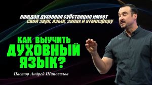 Каждая духовная субстанция имеет звук,язык и атмосферу. Как выучить духовный язык?Пастор А.Шаповалов