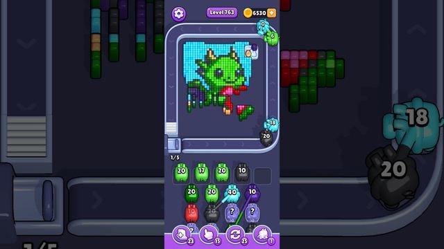 Прохождение 763 уровня Pixel Flow