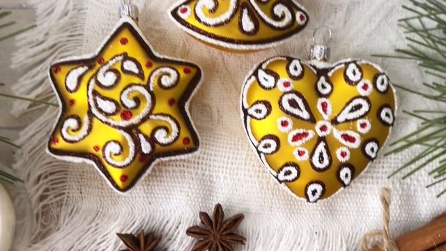 Набор елочных фигурок ПРЯНИЧНЫЙ, подарочная упаковка, 7-9 см, 3 шт., С1528