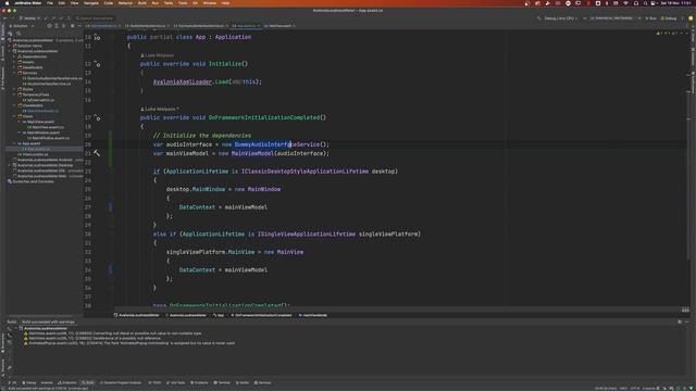 015. Avalonia UI - MVVM Injecting Services