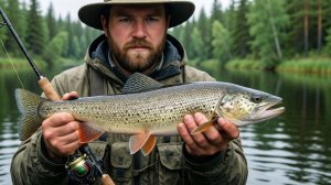 140 Серия Поймал Рыбу Хариус пустив Поплавок с Зацепа Удочка Поплавок Тайга, место Ива река Даугли