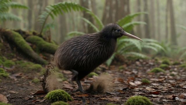  Самая странная птица в мире! Это киви   Ты знал что эта птица не летает?