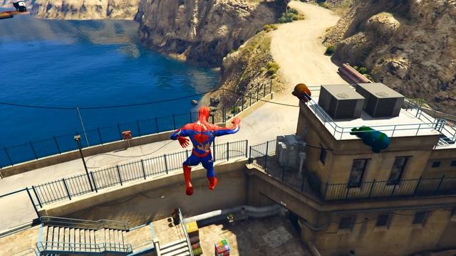 Весёлый ПАУК против Синего Миньона в ГТА 5 новые испытания 12