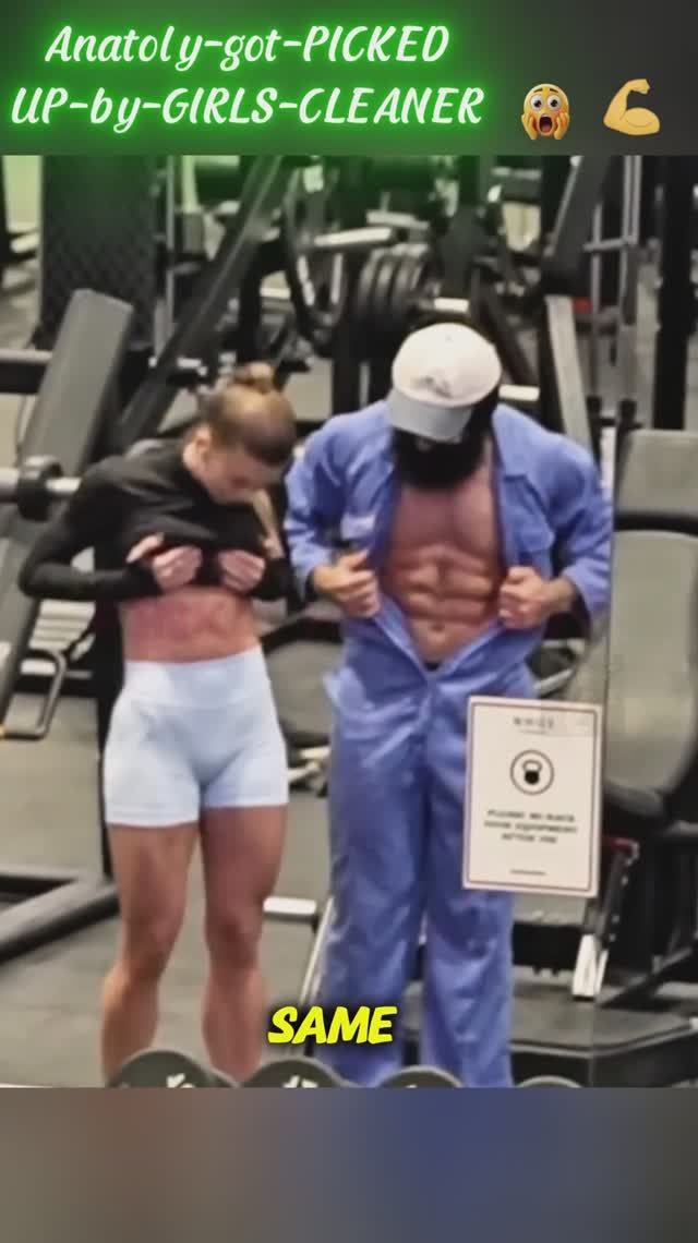 Anatoly-got-PICKED-UP-by-GIRLS-CLEANER...#gym #funny #funnyvideo #comedy