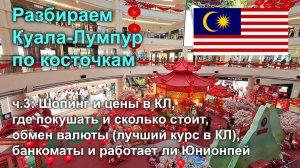 Разбираем Куала-Лумпур по косточкам, ч3: Шопинг и цены, где покушать, обмен валюты и карты