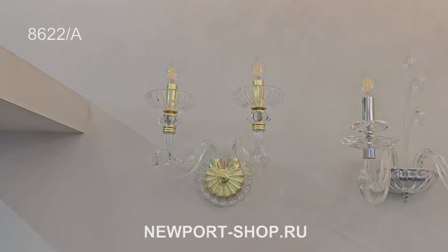 Бра Newport 8622/A Mat.soft Gold Clear