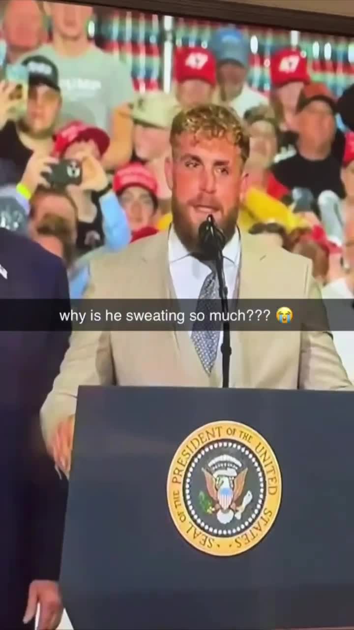 Демокpатичeская американская партия троллит Джейка Пола из-за мокрых подмышeк нa вс...