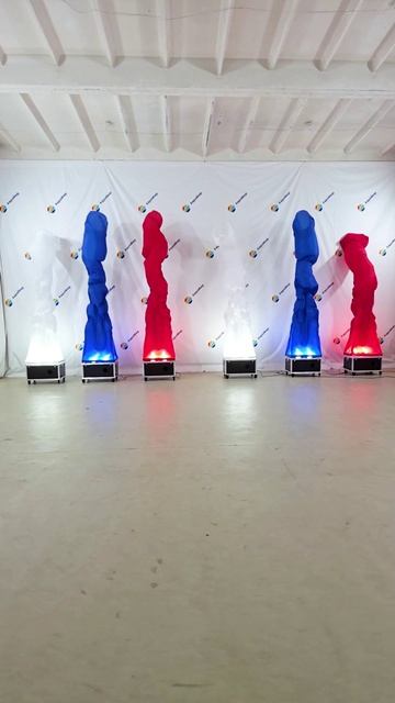 Аэрофонтан 5 м с Георгиевской лентой и Триколором  торжественное оформление ко Дню Победы  АэроМир