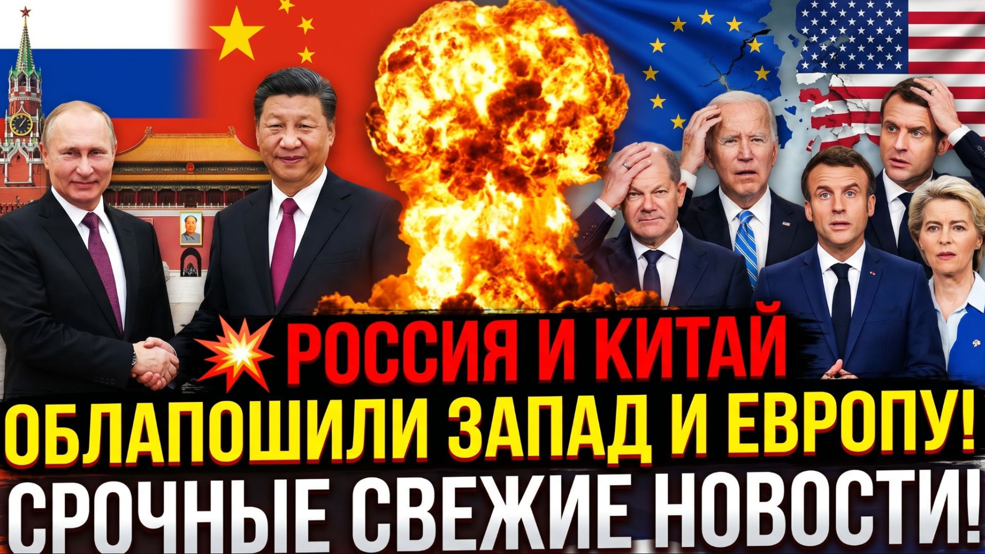 РОССИЯ И КИТАЙ ОБЛАПОШИЛИ ЗАПАД И ЕВРОПУ! СРОЧНЫЕ СВЕЖИЕ НОВОСТИ!