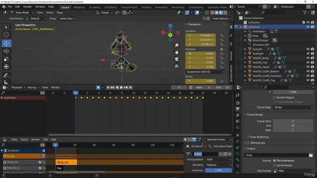 9. Student challenge Exporting the run animation cycles