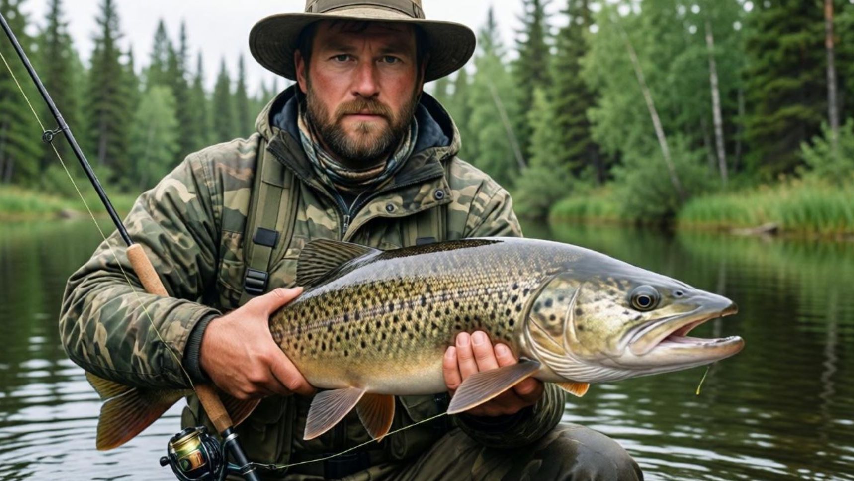 120 Серия Клюнула Огромная рыба Хариус, но Сорвалась на Плесе Удочка Охота и Рыбалка Поплавок Тайга