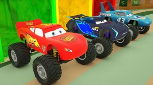 Изучаем геометрические фигуры машинок Маккуин, Монстр-трак, Спек-Мак-трак, Парковочный автомобиль