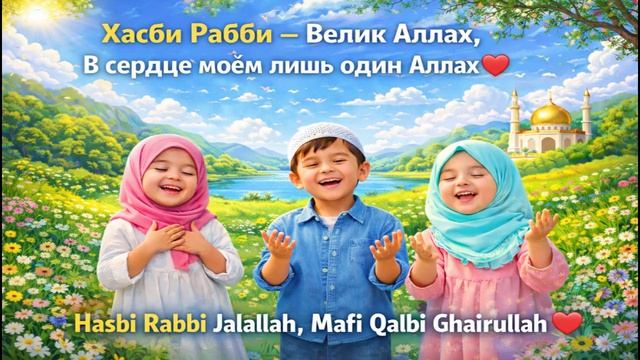 Хасби Рабби — красивая исламская песня для детей 🌙 | В сердце только Аллах  | Hasbi Rabbi Jalallah