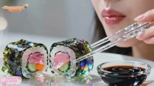 Стеклянная еда. АСМР. Красивая ИИ-анимация.