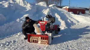 Обзор на снегоуборочную приставку на мототрак Агромаш МТ-110