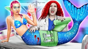 Я заперта в больнице вампиров: русалка vs вампир 😱