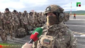 Новая группа добровольцев вылетела из аэропорта Грозного в зону СВО