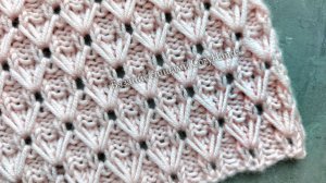 Нежный узор с вытянутыми петлями для вязания детских изделий и не только