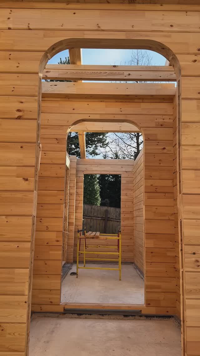 Впервые изготовили арочные проемы в деревянном доме ПАЛЕКС