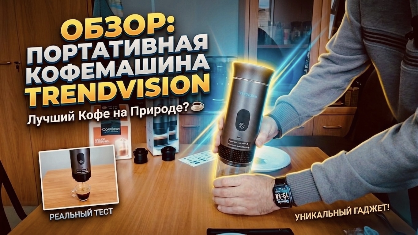 Обзор портативной кофемашины TrendVision Travel Coffee Maker (TCM-240h). Первое приготовление кофе