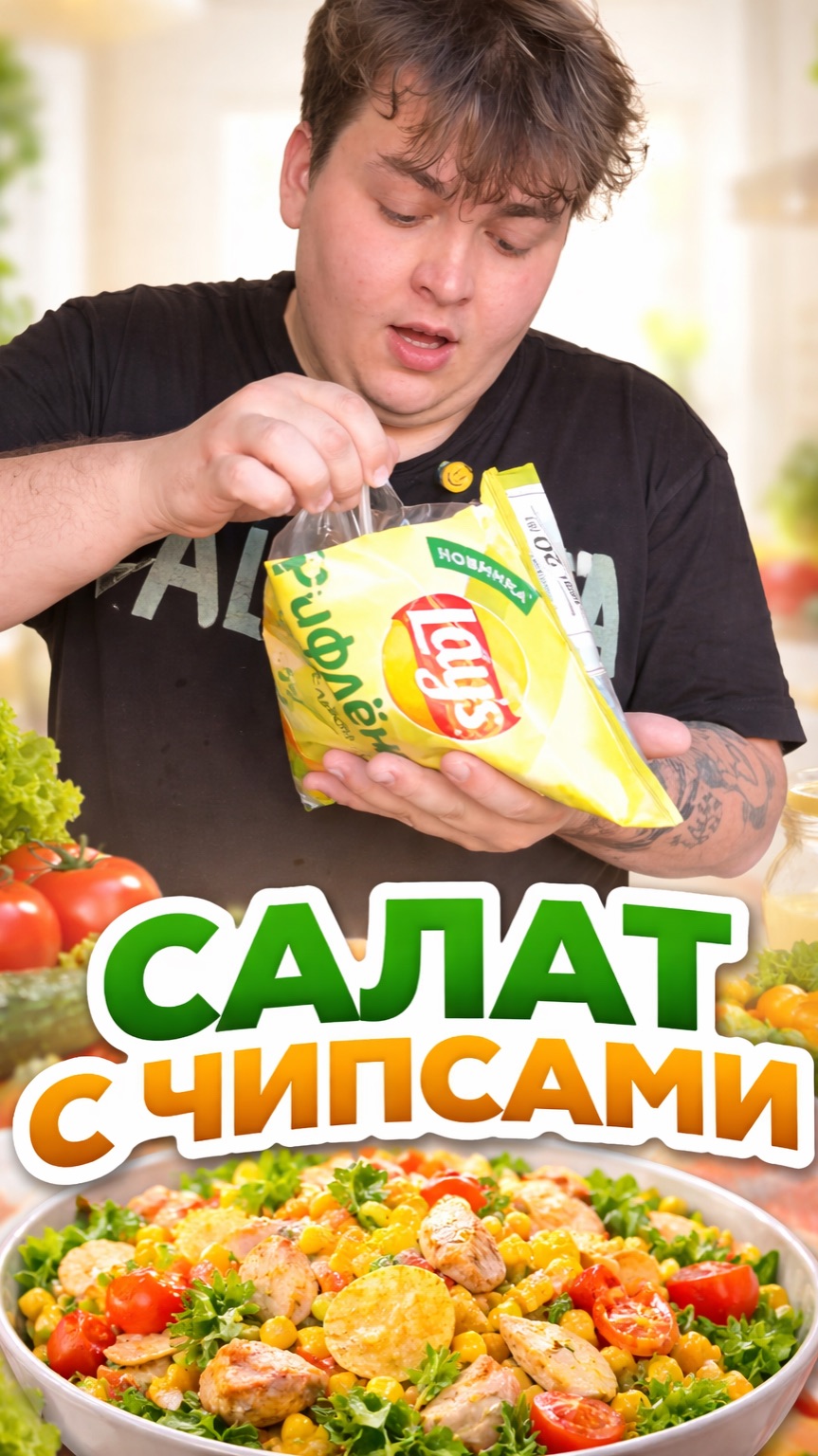 Салат из чипсов за 3 минуты 