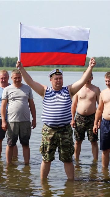 Праздничное лето у реки: дружба и patriotism Россия лето друзья