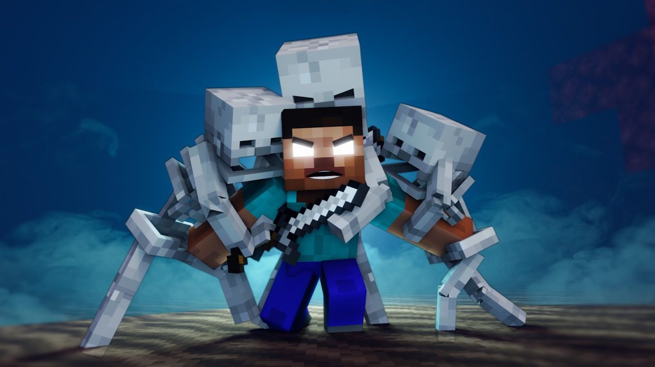 Майнкрафт Атака скелетов! (Майнкрафт анимация)