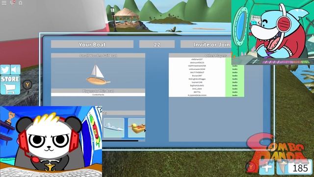 Learn SHARK FACTS from Big Gil then Lets Play ROBLOX SHARK BITE with Combo Panda