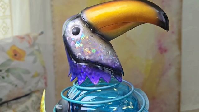 Садовый светильник на солнечной батарее Solar СОЛНЕЧНЫЙ ТУКАН металл 34 см 557105450-2