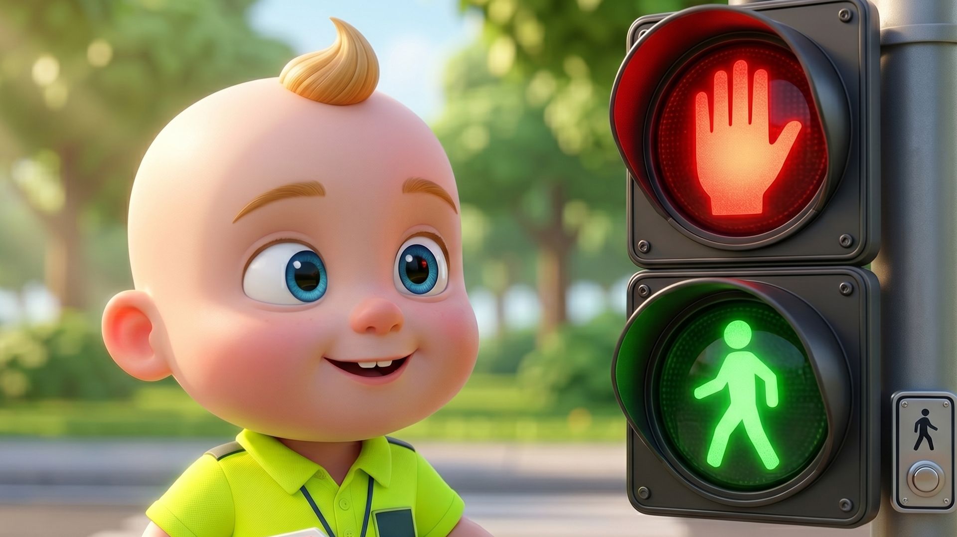 Песенка про светофор  | Как переходить дорогу | Детская обучающая песня