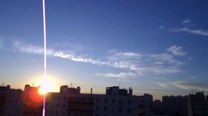 Яркий рассвет в Москве