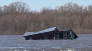 Спасателям пришлось ловить уплывший по Оке частный дом