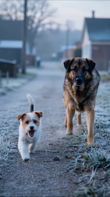Друзья на прогулке: собака и щенок собаки друзья прогулка