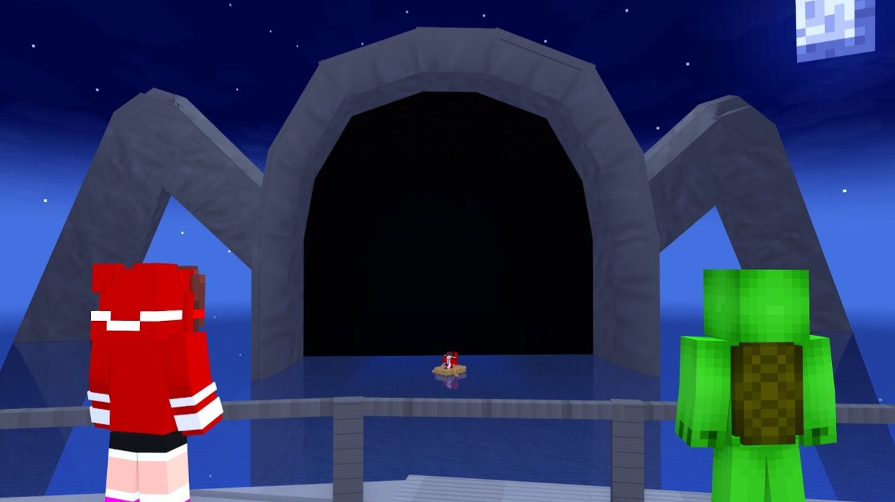 Джей Джей и Майки нашли Пожирателя морей - Анимация для Майнкрафта