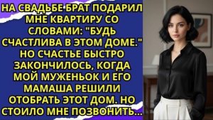 На свадьбе брат подарил мне квартиру со словами  'Будь счастлива в этом доме!