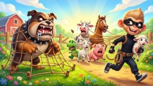 Забавная обезьянка | Хитрый Кракс ночью украл всех животных с фермы Наны! | Мультфильм про обезьянку