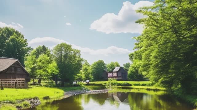 Звук природы. Птицы. Золотистоклювый сальтатор в деревне