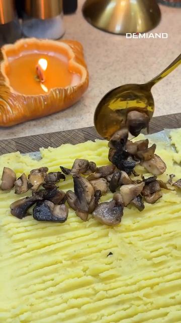 Пюре с грибами и сыром 